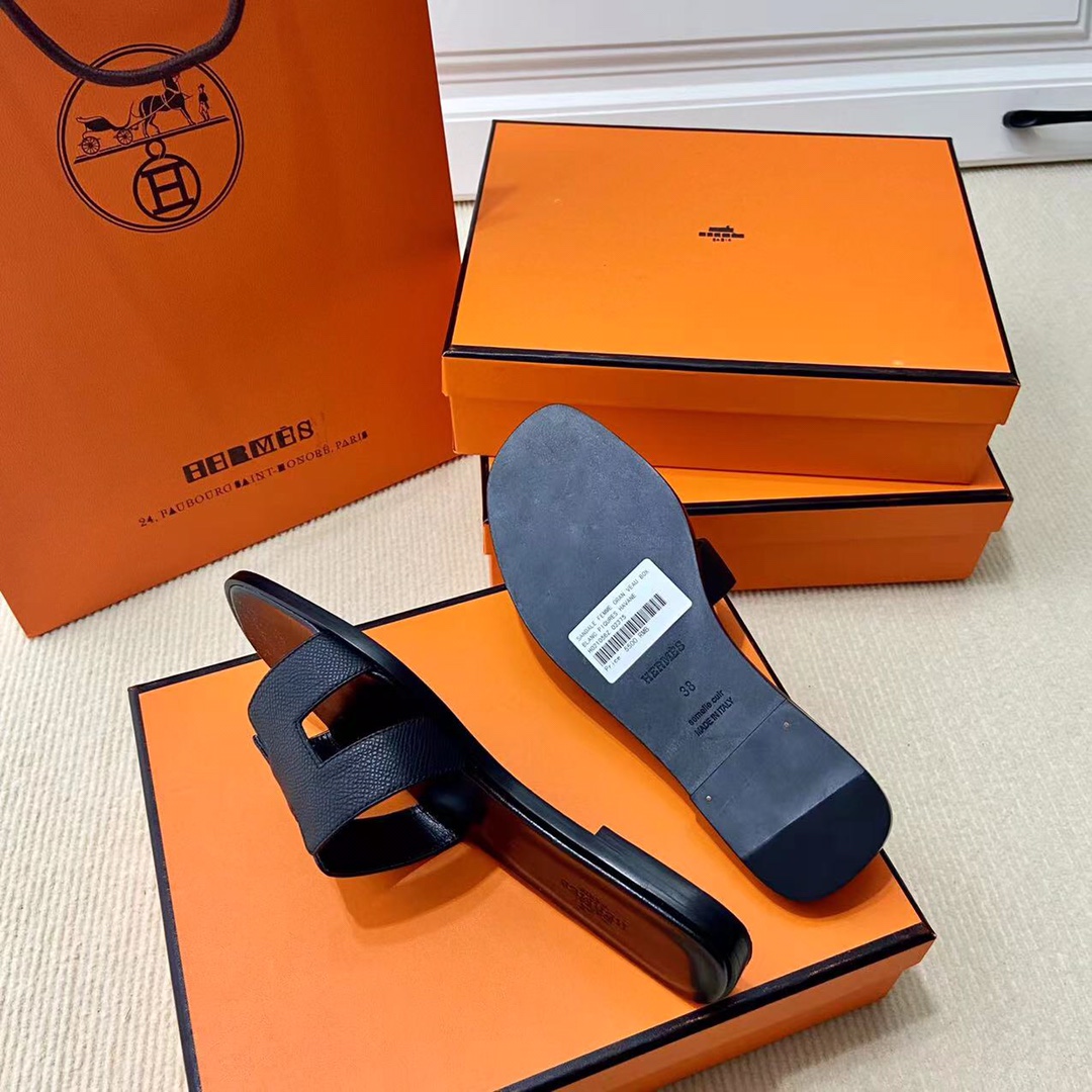 에르메스 올수공 오란 슬리퍼 샌들 앱송 34